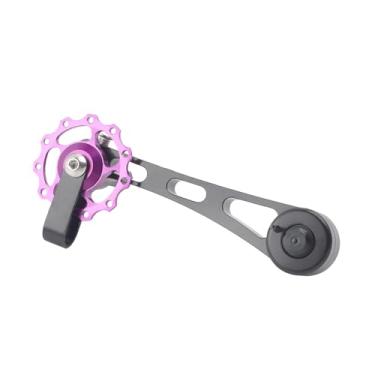 Imagem de oshhni Tensor de corrente de bicicleta, conversor de ajuste de corrente, reparo, componentes, acessórios leves para ciclismo, conversão de bicicleta de, Roxo