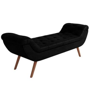 Imagem de Puff Recamier Decorativo Com Tachas 160cm Santorini material sintético