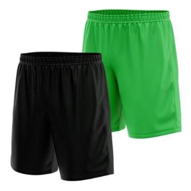 Imagem de Kit 2 Calção Short Futebol Basquete Vôlei Bermuda Dry Treino Academia-Masculino