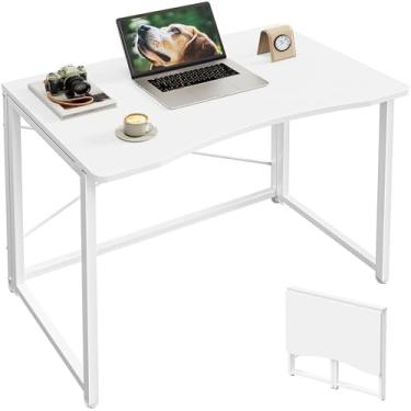 Imagem de Huuger Mesa dobrável para pequenos espaços, mesa de computador dobrável de 81,5 cm, para escritório em casa, escritório, quarto, dormitório, economia de espaço, mesa de computador de escritório