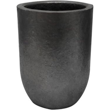 Imagem de Nelyrho Cadinho de grafite de argila grande #15 (44 lbs-20kg) para fundição de fusão de metal refino ouro prata cobre latão alumínio