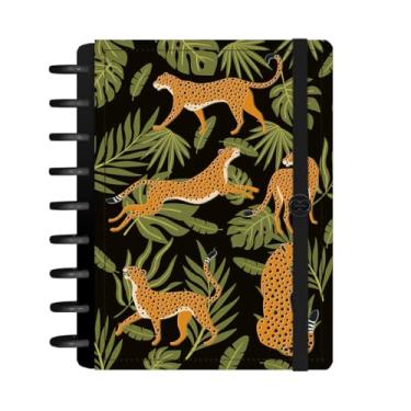 Imagem de Caderno Iscool Disc Inteligente 140 Folhas Tropical Onças Preto M+