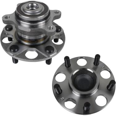 Imagem de KUSATEC 512256 2 peças de rolamento de roda traseira e conjunto de cubo para Acura CSX 2006-2011, Honda Civic, parafusos de 5 pinos com ABS