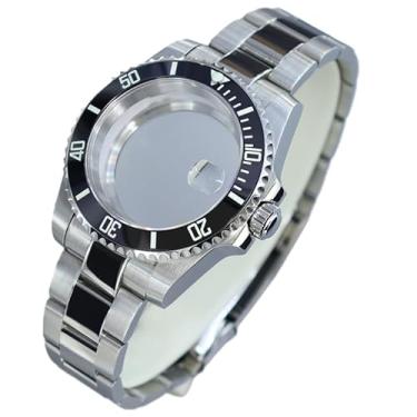 Imagem de Caixa de relógio de aço inoxidável SUB de 40 mm, 200 m, impermeável, safira Crysta, para movimento Seiko NH34/NH35/NH36/38, Tampa inferior de vidro 1, For Miyota8215 8205 Movement, Caixa de relógio de