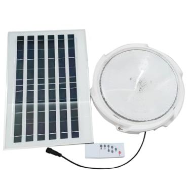 Imagem de Luzes solares para uso interno, lâmpada de teto com controle remoto, alto brilho de 1500 W, material abdominal, duração de iluminação de 8 horas
