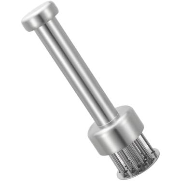 Imagem de Agulha automática de amaciador de carne, 19,5 cm/19,5 cm/19,6 cm, achatador de carne de aço inoxidável, ideal para frango, carne bovina, porco com escova de limpeza