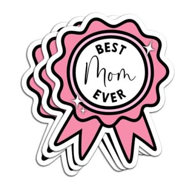 Imagem de (3 peças) Adesivo Best Mom Ever Presentes para Mamãe e Mamãe Decalques de Citação Motivacional Adesivos de Vinil Impermeável para Livros Laptops Telefone Garrafas de Água Copo Kindle 3 Polegadas