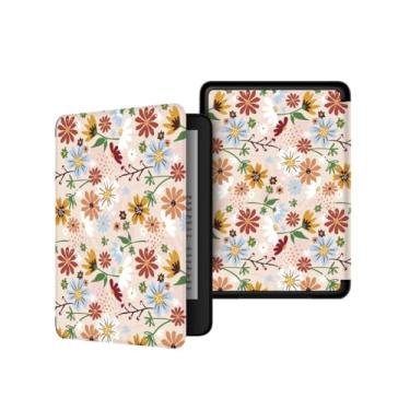 Imagem de Akacy Capa com padrão pintado para Kindle Paperwhite de 6,8 polegadas 11ª geração lançada em 2021 (Modelo: M2L3EK) Capa protetora de couro PU (8)