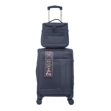 Imagem de Kit Conjunto Combo Viagem Mala Média Super Leve + Frasqueira-Unissex