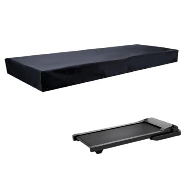 Imagem de letsinstyle Capa de esteira preta para tapete de caminhada, 129 x 59 x 11 cm, capas de passadeira embaixo da mesa, tecido Oxford 420D, impermeável, para escritório, casa