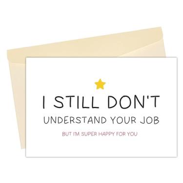 Imagem de Heyshoo Cartão de parabéns hilário, cartão de promoção de parabéns, cartão Don't Understand Someone's Job, cartão de trabalho engraçado para amigo