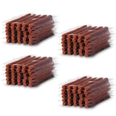 Imagem de Tuxihapp Kit de plugues de reparo de pneu plano de 120 peças, plugue de tira de vedação de borracha resistente de 10 cm e refil de remendo para perfuração sem câmara, cordas de reparo de pneu de