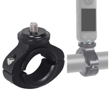 Imagem de Suporte de bicicleta para câmera esportiva Insta360 ONE R/X2/3/4/5, suporte de câmera de bicicleta com parafuso de 1/4 para mountain bike/motocicleta compatível com câmeras de ação GoPro e DJI