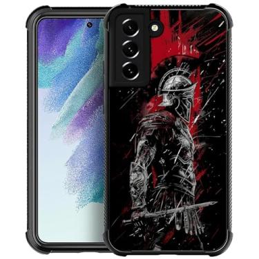 Imagem de yicomon Capa para celular compatível com Samsung Galaxy S22, estampa de gladiador guerreiro, durável, moderna, engraçada, capa protetora macia antiarranhões à prova de choque