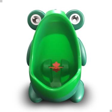 Imagem de Mictório Infantil Em Formato De Sapo Pinico Para Desfralde Mictório Infantil Divertido De Sapinho Cor verde