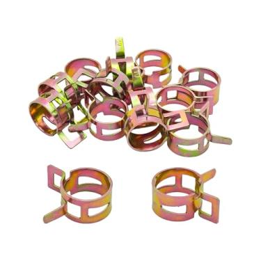 Imagem de AUXBC 12 braçadeiras de mangueira de combustível tipo faixa de mola de 3/10.2 cm, fixadores de braçadeira de mangueira de vácuo de silicone de 19 mm, braçadeiras de tubo de ar para tubos de água