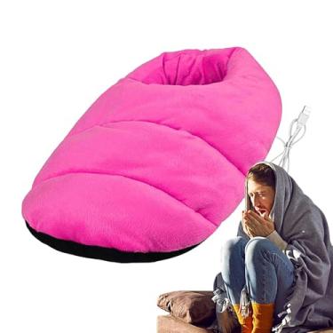 Imagem de Shakven Aquecedor de pés aquecido, Aquecedor de pés aquecido elétrico - Almofada de aquecimento rápido USB para pés,Chinelos aquecidos laváveis, envoltório térmico macio e aconchegante para os pés,