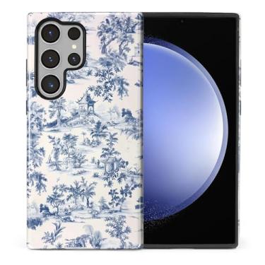 Imagem de Flivro Capa para Samsung Galaxy S23 Ultra, capa rígida 2 em 1 PC e amortecedor interno de silicone, antiarranhões, à prova de choque, design fino, pausa para chá francês