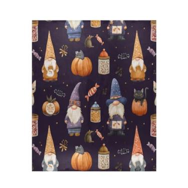 Imagem de ATTX Cobertor de microfibra de veludo com estampa de potes de doces de gnomos fofos - Cobertor de cama leve ultra macio para sofá, cama, 127 x 152 cm #524