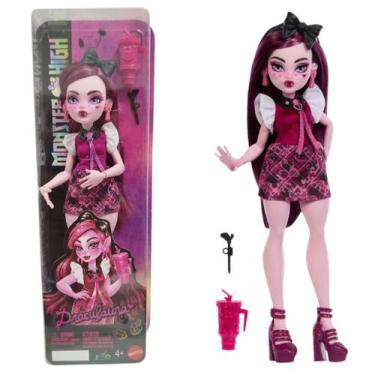 Imagem de Boneca Monster High Coleção Bebidas Monstruosas Mattel Cor:Draculaura,
