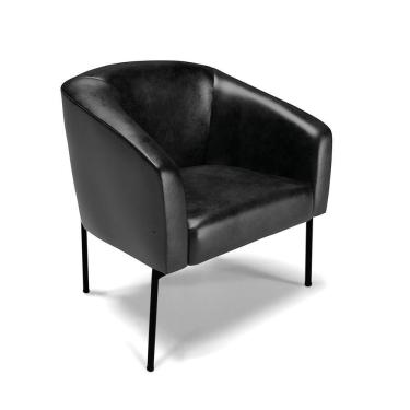 Imagem de Poltrona Pé De Ferro Preto Sala De Estar Stella Corano Preto D03 - D'rossi