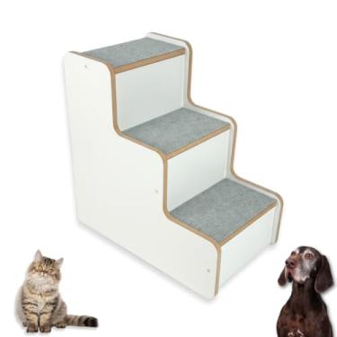 Imagem de Escadinha Pet Para Cães e Gatos Subirem na Cama ou Sofá (Branco)