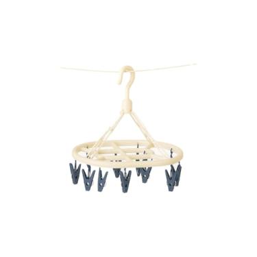 Imagem de Varal Multiuso para Roupas Íntimas com 16 Pregadores, Plástico e Aço, 32x22cm, Capacidade 2kg, Cores Sortidas