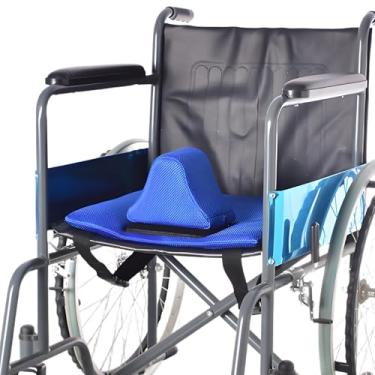 Imagem de HOONHERY Almofada de cunha para cadeira de rodas, almofada de cadeira de rodas antiderrapante para idosos, almofada de suporte de espuma removível, almofada de cadeira de rodas com sela para evitar