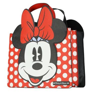 Imagem de Disney Bolsa de mão dupla face com personagens 3D Mickey e Minnie Mouse