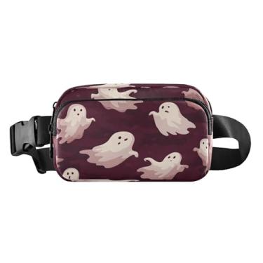 Imagem de CEBUGI Pochetes de caminhada para homens e mulheres, moda Halloween Boo resistente à água com cinto ajustável para treino, viagem, corrida