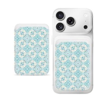 Imagem de Suporte magnético para iPhone, carteira fina de couro PU, capa para cartão, capa traseira para cartão, acessório de telefone fofo