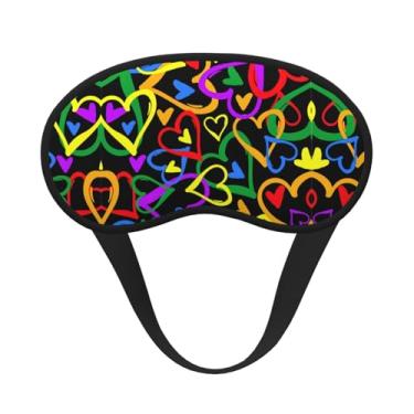Imagem de Máscara de dormir blackout com estampa de arco-íris orgulho gay, máscara para os olhos, macia, leve, para dormir, meditação, viagem, ioga