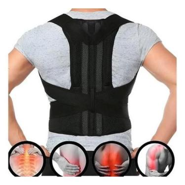 Imagem de Cinta Corretor Postura Coluna Lombar Reforçada Unissex G - Shopemix