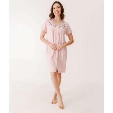 Imagem de Camisola Bordada Feminina Marisa Rosa-91048, Rosa, M