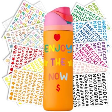 Imagem de Mity rain Adesivos para garrafa de água Owala/copo Stanley, adesivos de garrafa de água com letras coloridas, à prova d'água, acessórios de copo definitivos, decalques duráveis para decorações de