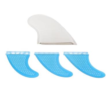 Imagem de RiToEasysports Aletas de Prancha de Surf, Estrutura Reforçada de Fibra de Vidro Com Aletas de Centro único de 9:10 '', Sem Parafuso de Aleta de Ferramenta para Stand Up Paddle Board Longboard