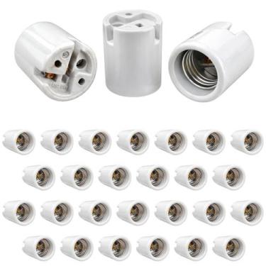 Imagem de Kit 30 Bocal Soquete Base E27 Porcelana Reforçado 4A 0~250V - Decorlux