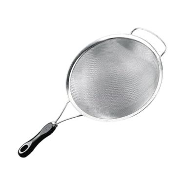Imagem de Baoblaze Peneira de malha fina multifuncional em aço inoxidável para cozinha, ideal para peneirar, escorrer e coar massas.