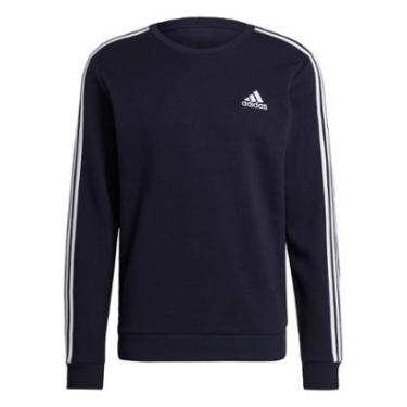 Imagem de Blusa Moletom Essentials Fleece 3-Stripes Adidas-Masculino