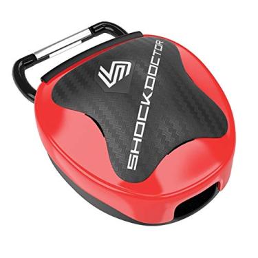 Imagem de Shock Doctor Capa protetora de boca, ventilada, armazenamento universal para protetores bucais, tamanhos adultos e jovens