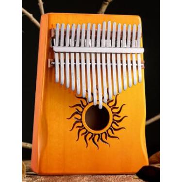 Imagem de Piano de polegar de 17 teclas – Mini instrumento de teclado, piano de dedo musical com tons claros, presentes exclusivos de aniversário para iniciantes e profissionais