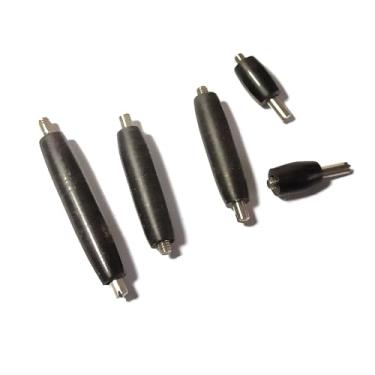 Imagem de Conjunto de eixo de rolo de baquelite de saxofone com parafusos, kit de manutenção de 5 peças para Alto, Tenor, Soprano (eixos longos, médios e curtos)