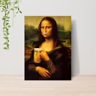 Imagem de Genérico, Quadro Artes Clássicas Engraçadas Monalisa A4 | Placa MDF 18