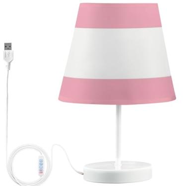 Imagem de TSENQUE Abajur de mesa moderno personalizado com estampa de animais, luminária de cabeceira USB, luminária decorativa de LED regulável para quarto, formato de bandeira de orgulho transgênero