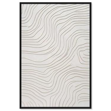 Imagem de Impressão em tela Contour Lines Modern Wall Decor by Art Remedy, moldura preta, 25 x 38 cm