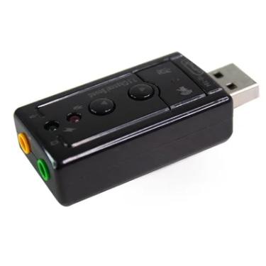Imagem de Adaptador Para Placa De Som Knup Hb-t64 Usb Com Led Controle De Volume
