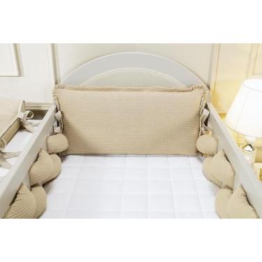 Imagem de Kit Berço Americano de Trança Exclusivo Waffle 100% Algodão - 08 Peças