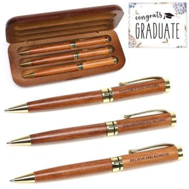 Imagem de Conjunto de canetas de madeira Renawe Graduation Gift Class of 2025