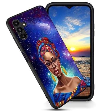 Imagem de FGDRFGRW Capa para Galaxy A14 5G, capa ultrafina de TPU fosco macio, absorção de choque, capa protetora antiarranhões para Samsung Galaxy A14 5G 6,6 polegadas, mulheres afro-americanas