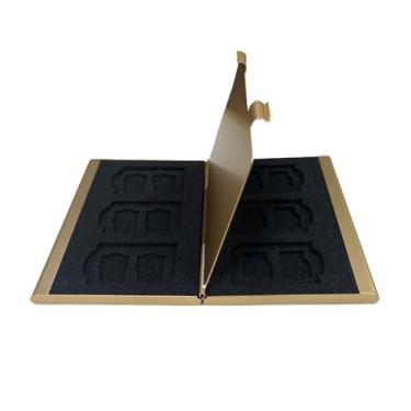 Imagem de YAFIYGI Capa com suporte para cartão SD, pequena carteira organizadora de memória de alumínio para fotógrafos, porta-armazenamento para 6 cartões SD e 12 TF, capa compacta de camada dupla para viagens